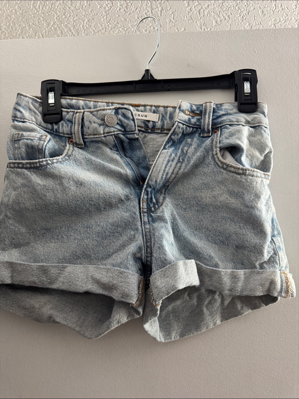 PacSun Light Blue Rolled Hem Jean Shorts